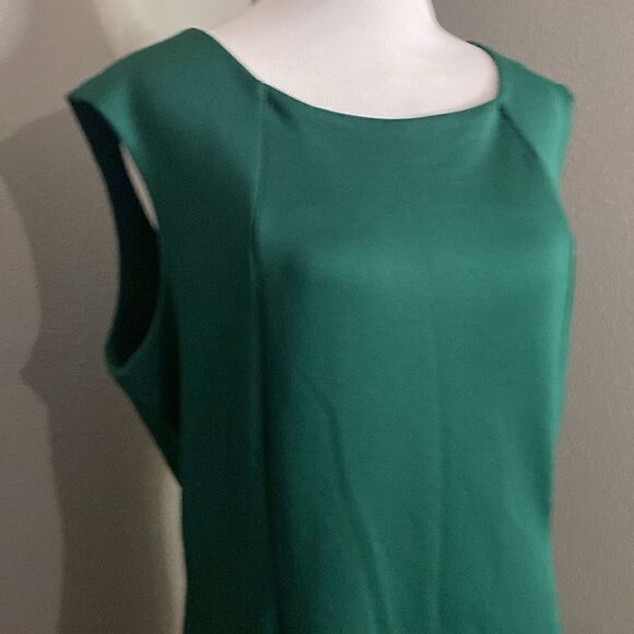 Haani Hunter Green Sheath Dress Stretch Sleeveless - Picture 2 of 9